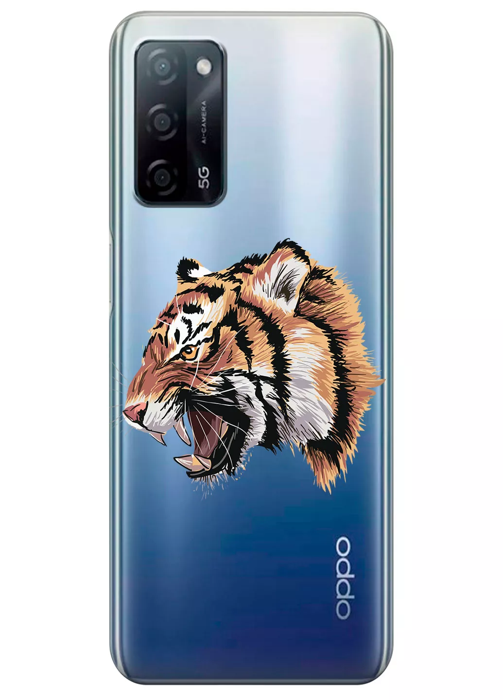 Чехол для OPPO A55 5G - Тигр