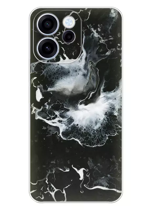 OPPO Reno 15 FS / 15 F чехол с современным дизайном из силикона - Всплеск мрамора