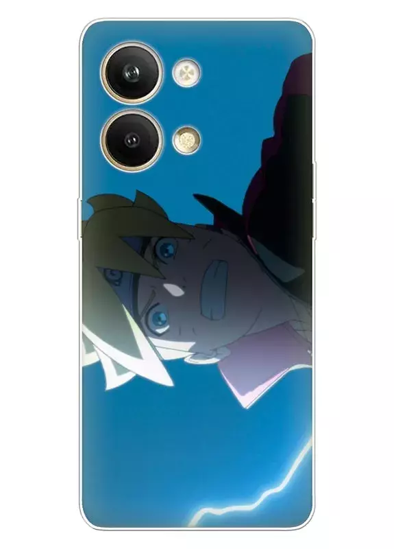 OPPO Reno 9 чехол с аниме силиконовый - Боруто в грозу