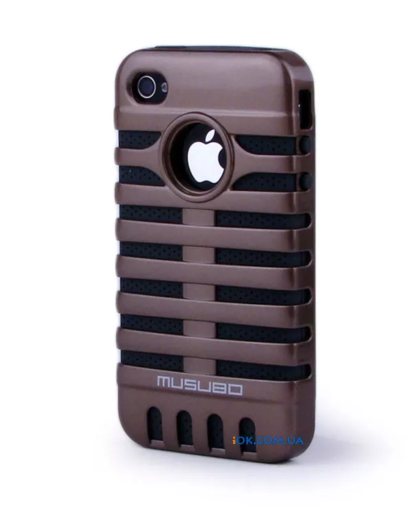Чехол-накладка Musubo на iPhone 4/4S, коричневая