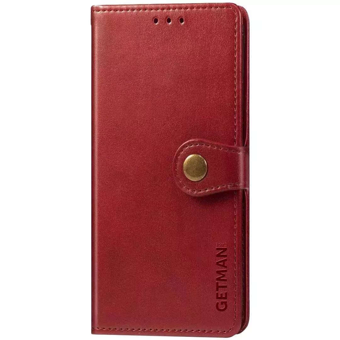 Кожаный чехол книжка GETMAN Gallant (PU) для Xiaomi Poco M4 Pro 5G, Красный
