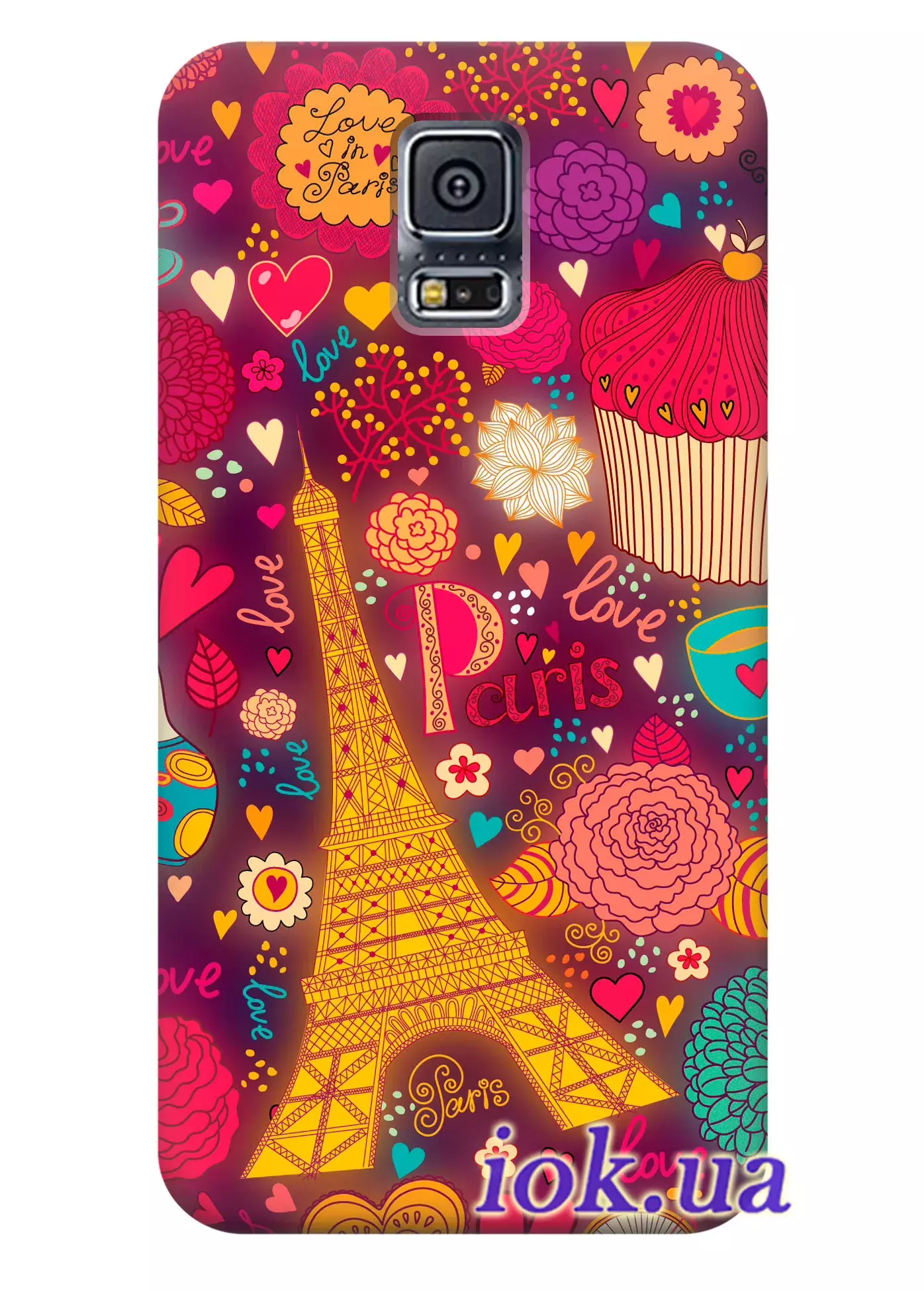 Чехол для Galaxy S5 Plus - Яркий Париж