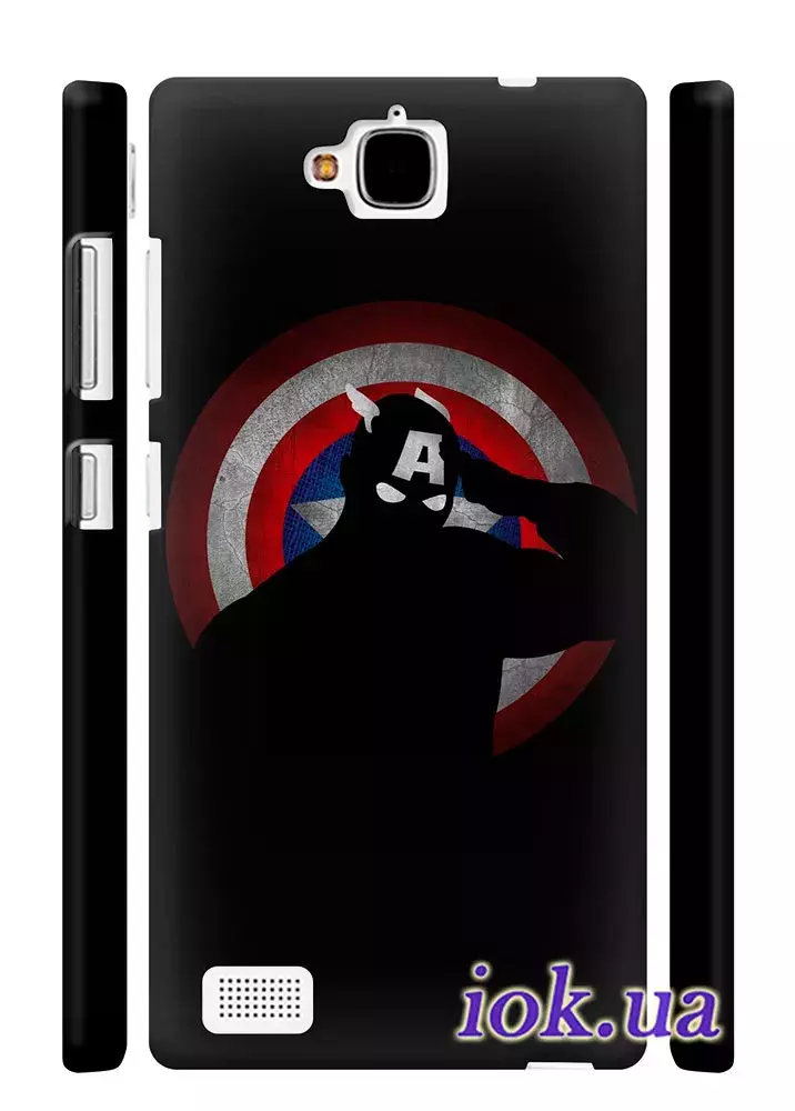 Чехол для Huawei Honor 3C - Капитан Америка