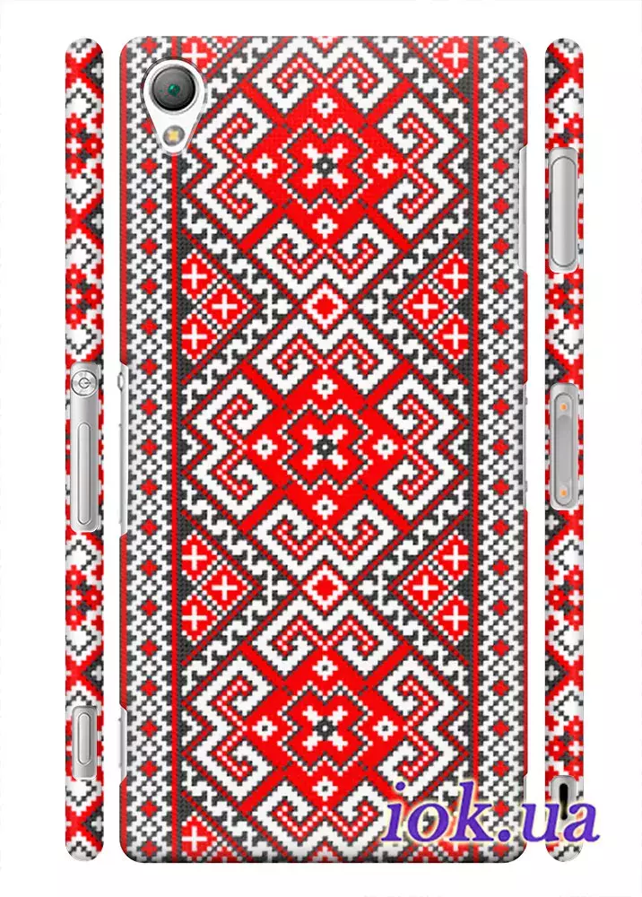 Чехол для Xperia Z3 - Украинская вышиванка