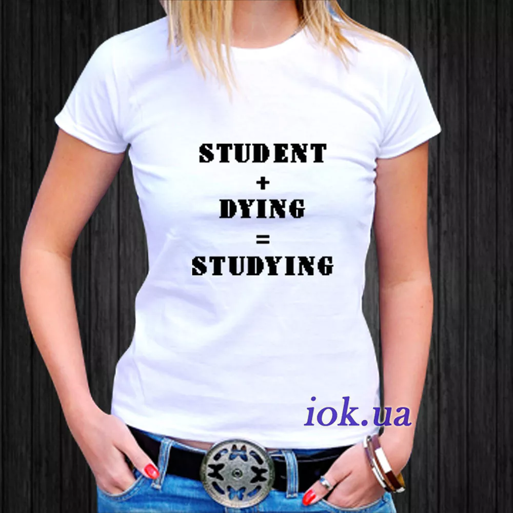 Крутая, яркая летняя футболка для студентов,Studying,  на подарок - By Tanita