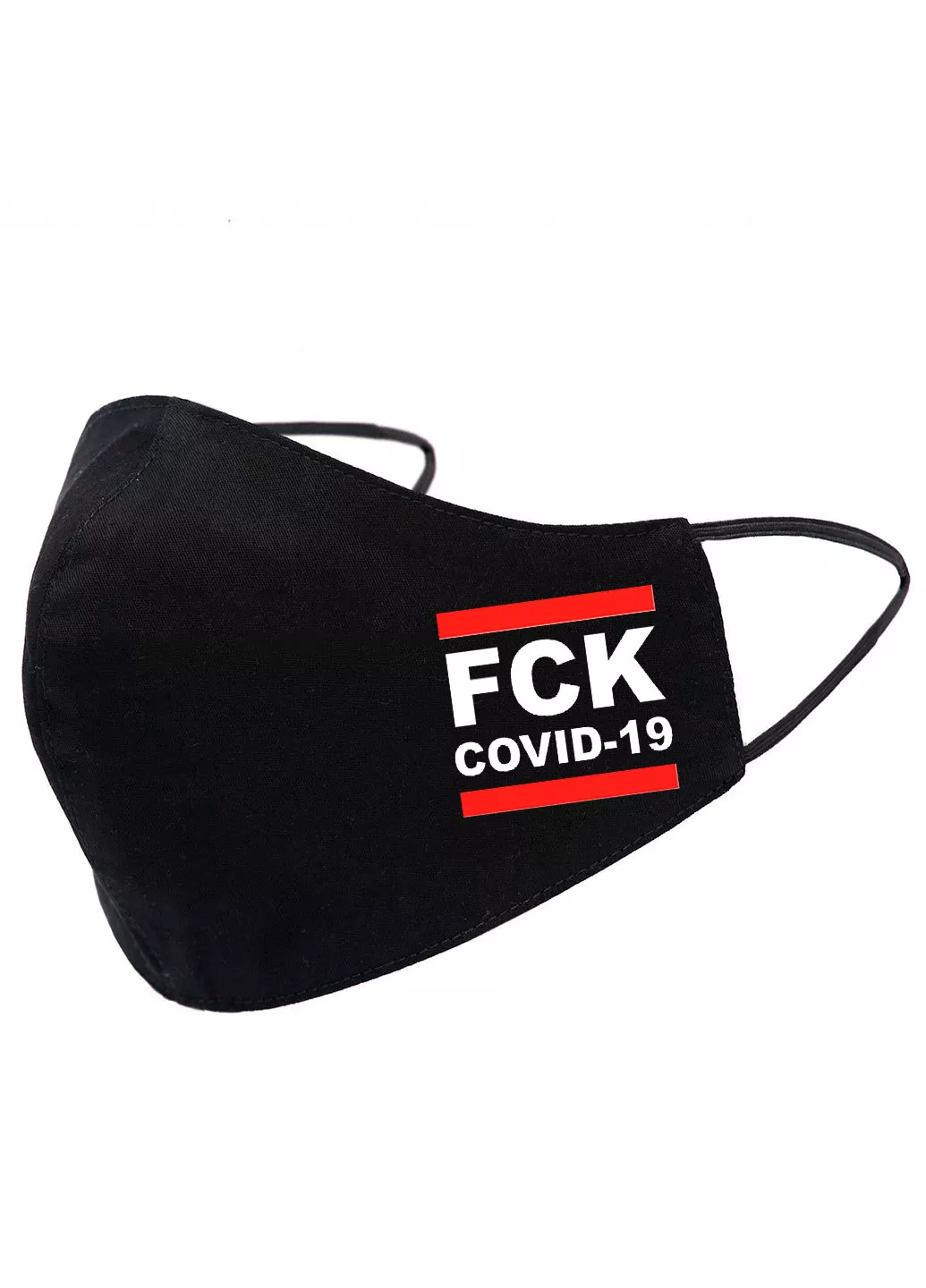 Черная маска для лица - FCK COVID-19