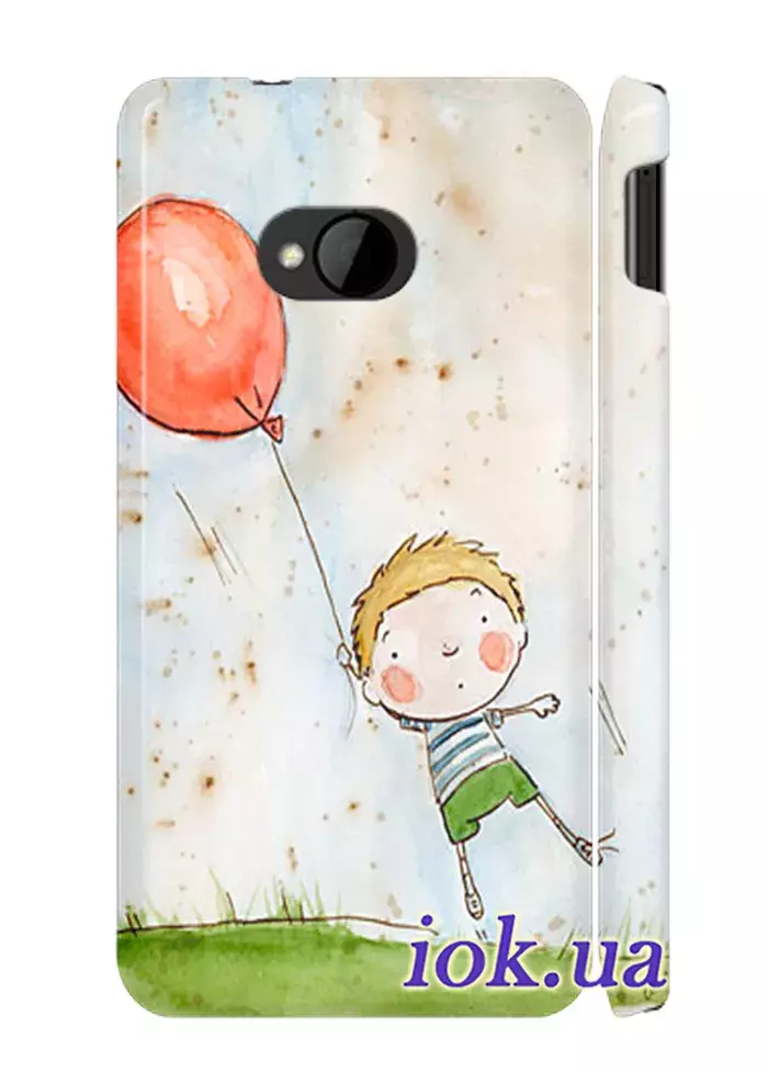 Чехол для HTC One - Мальчик на шаре