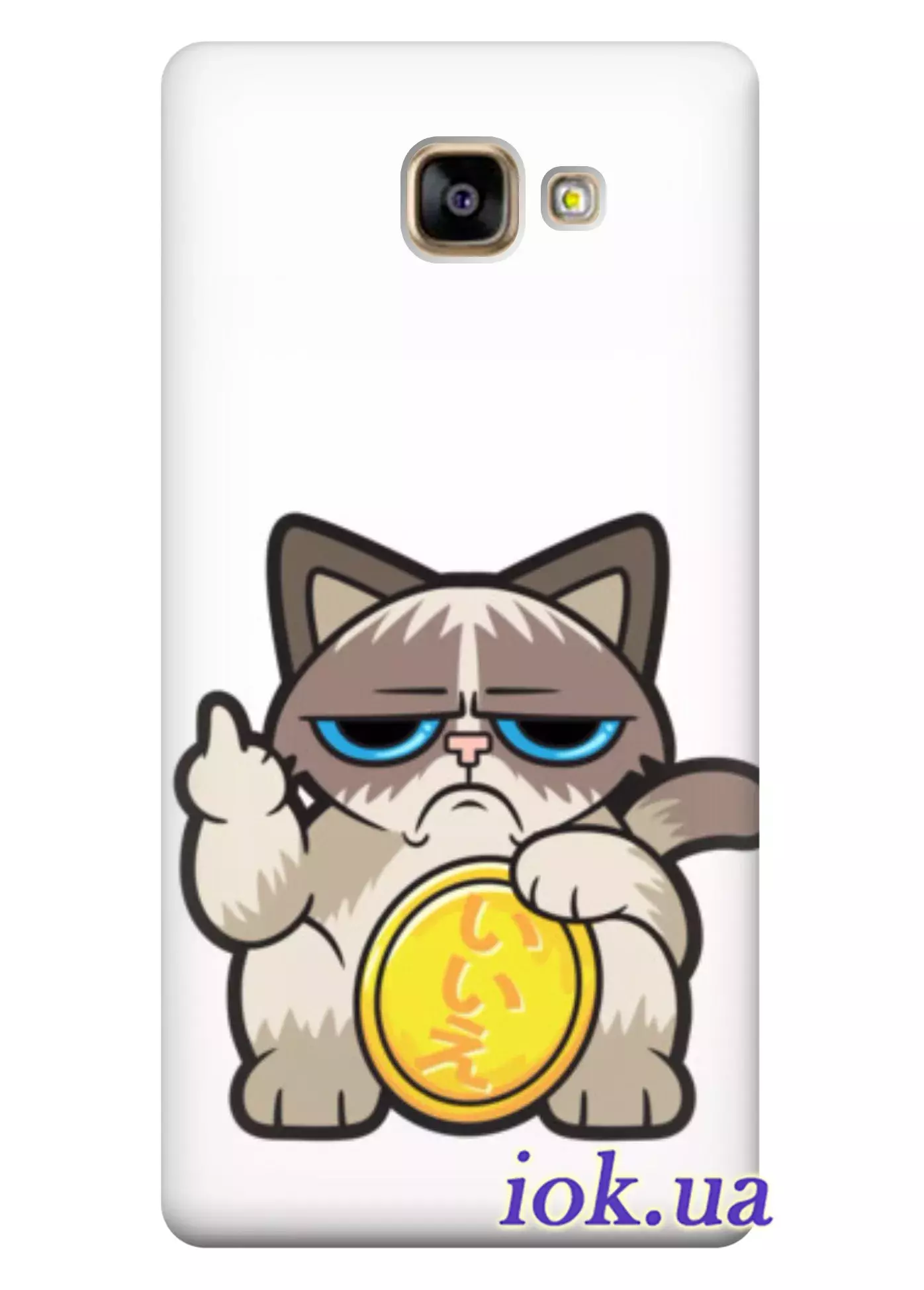 Чехол для Galaxy A7 (2016) - Недовольный кот
