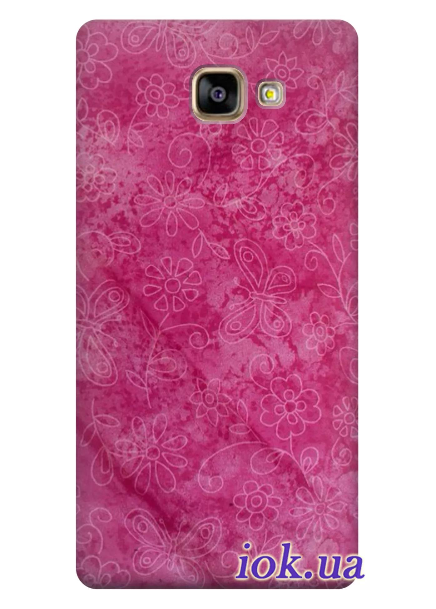 Чехол для Galaxy A5 (2016) - Розовые обои