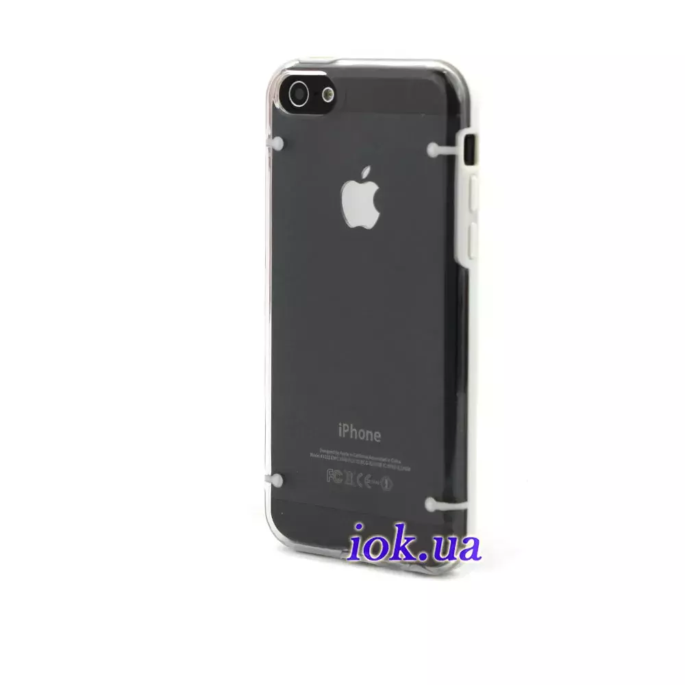 Прозрачный чехол для iPhone 5/5S из силикона, белый