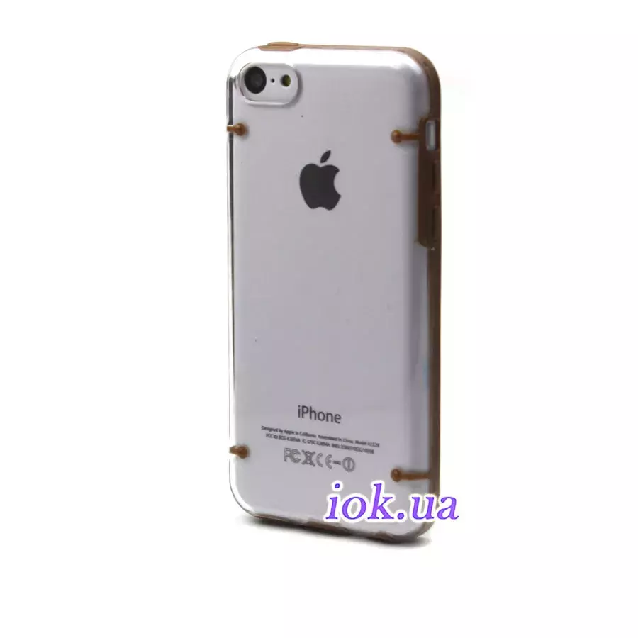 Прозрачный силиконовый для iPhone 5C, коричневый