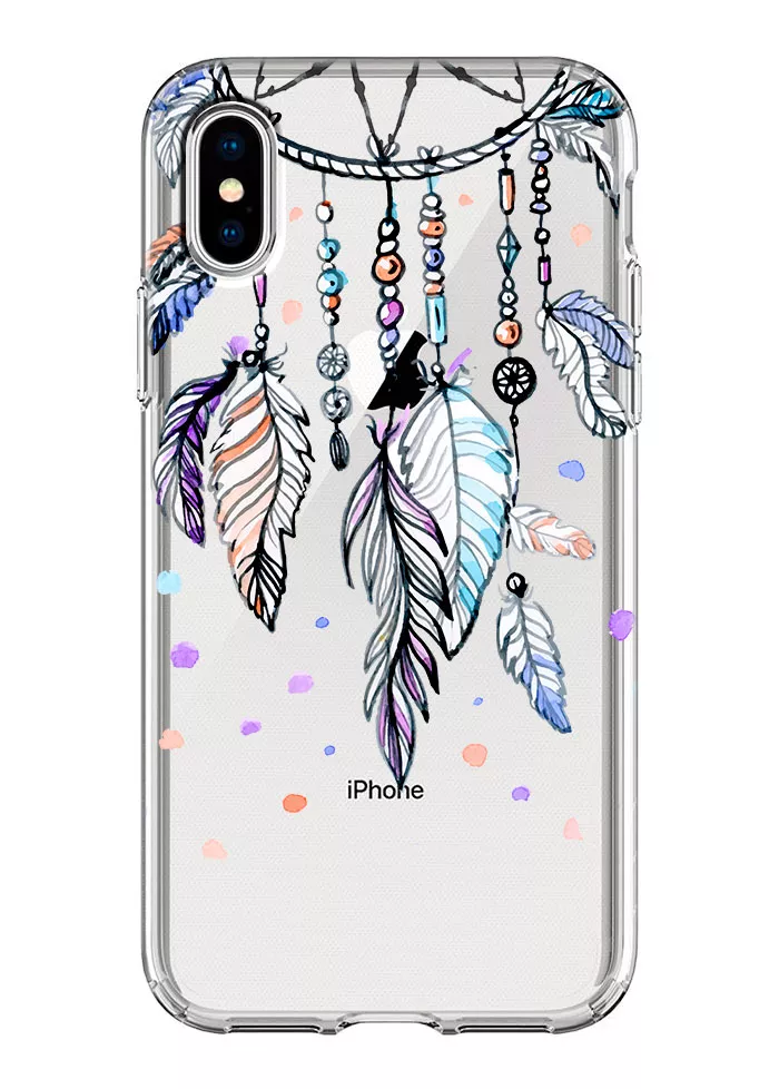 Чехол для iPhone XS - Акварельный ловец снов