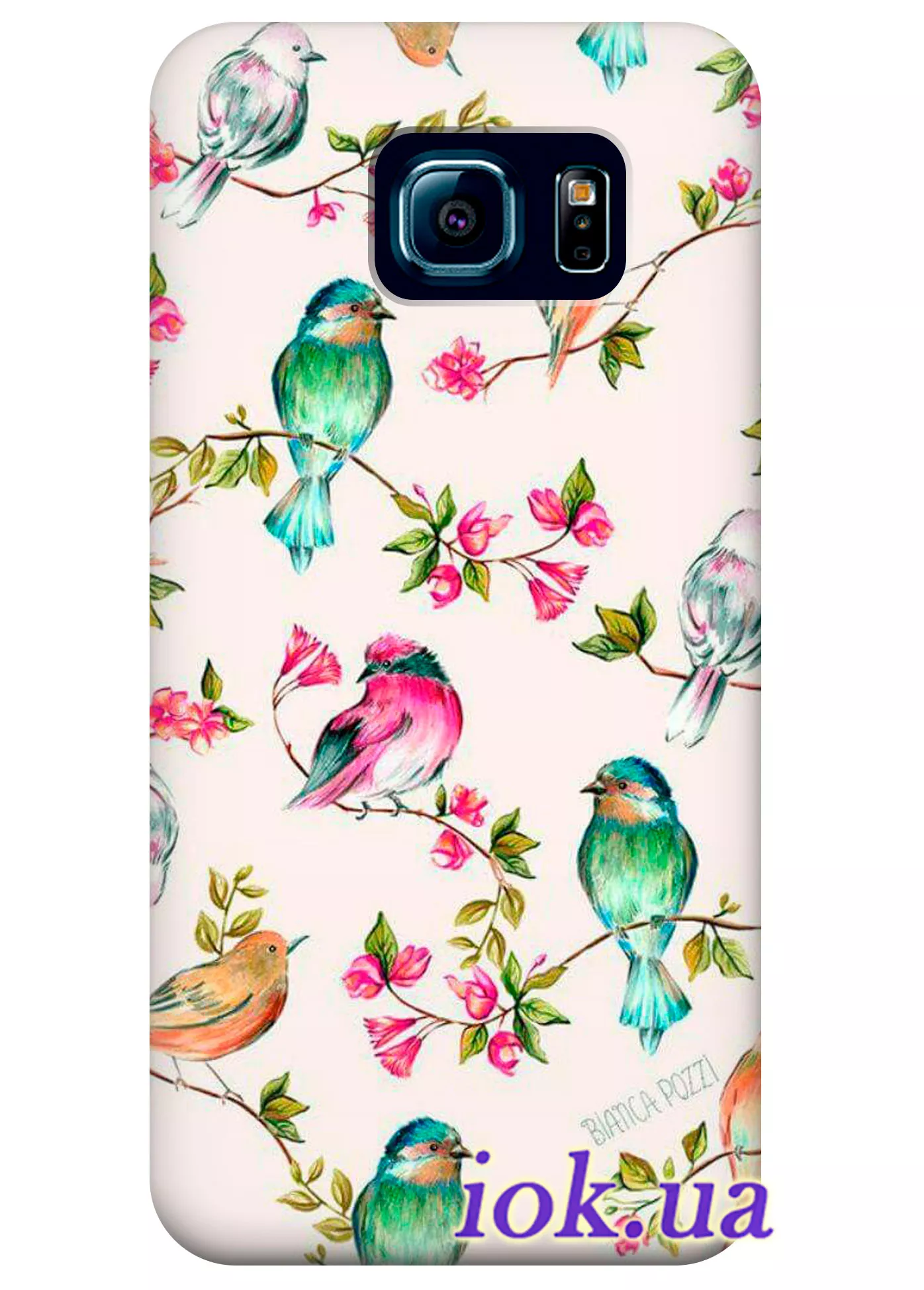 Чехол для Galaxy S6 Edge Plus - Яркие птицы