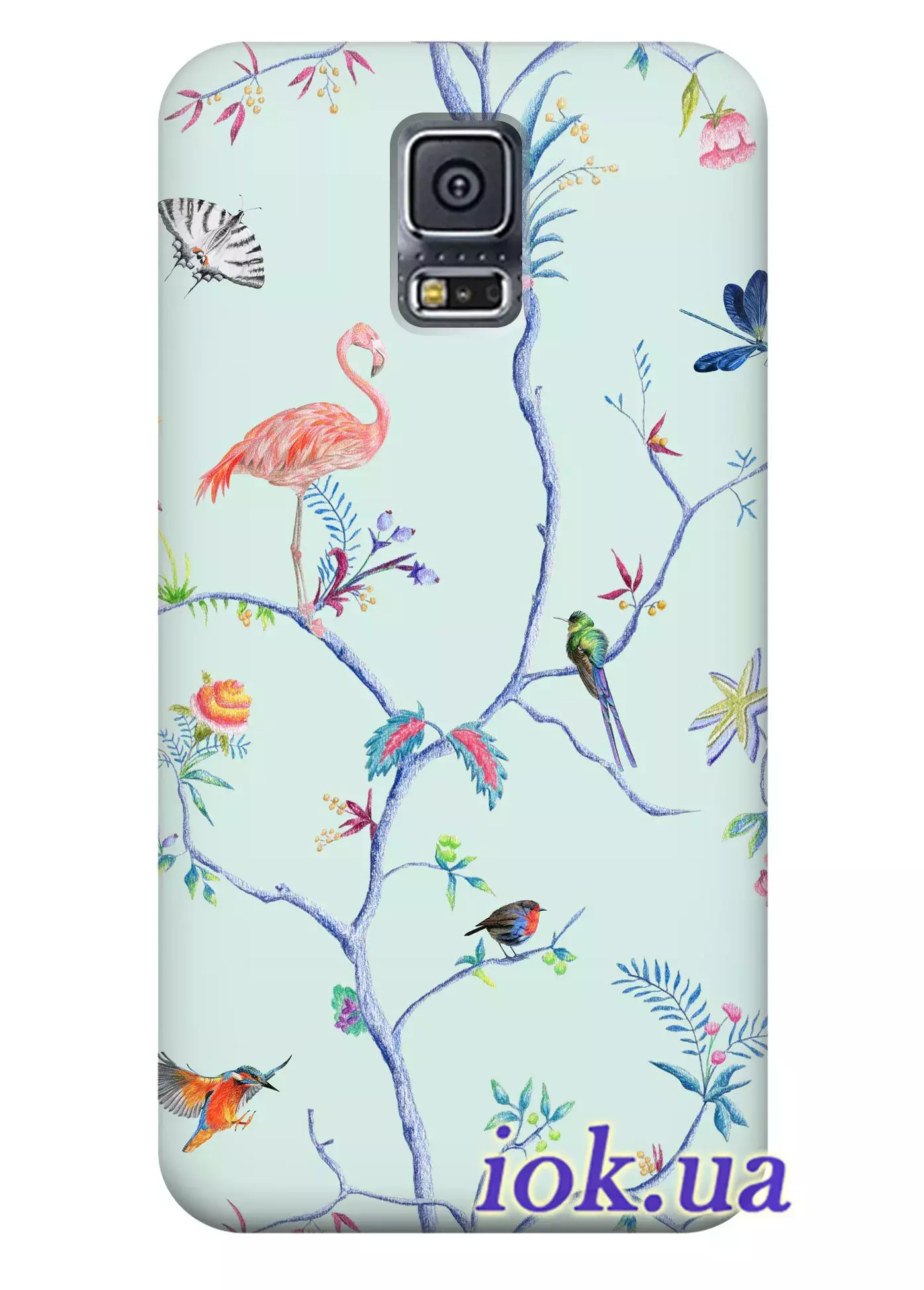 Чехол для Galaxy S5 Plus - Разные птички