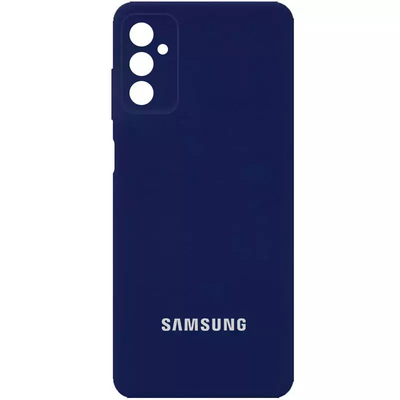 Чехол Silicone Cover Full Camera (AA) для Samsung Galaxy M52, Темно-синий / Midnight blue