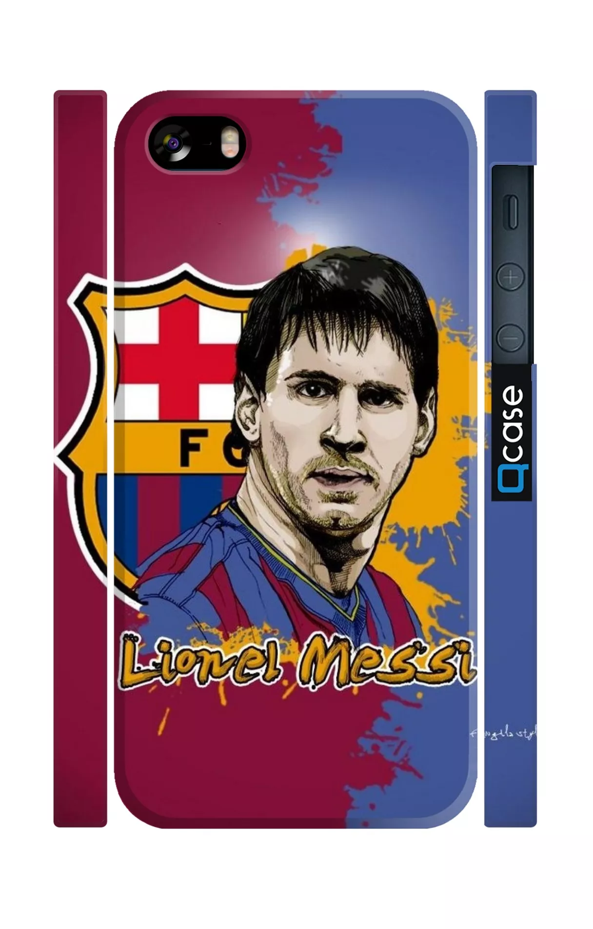 Чехол с футболистом Месси для Айфон 5 - FC Barcelona