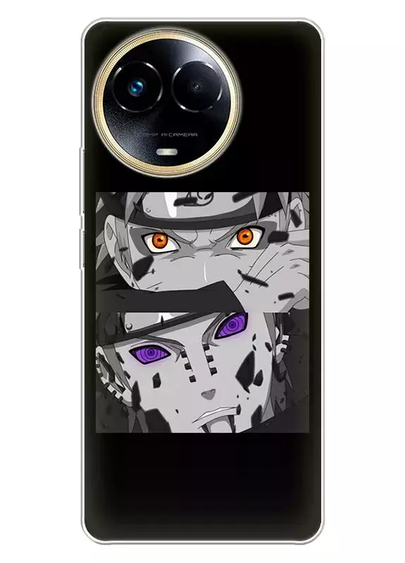 Чехол для Realme 11 5G из силикона - Два взгляда Наруто