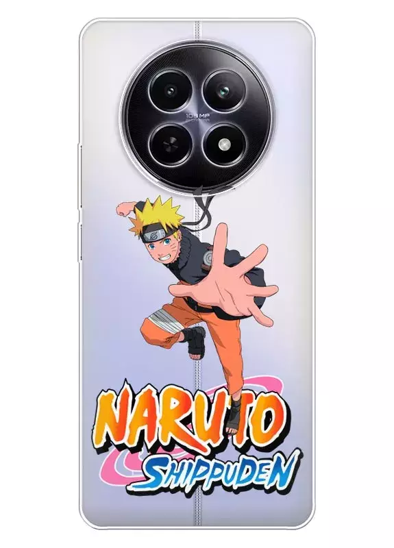 Чехол для Realme 12 / 12x из прозрачного силикона - Naruto Shippuden Logo