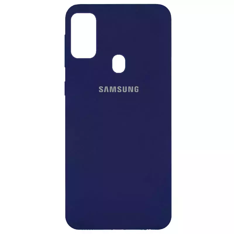 Чехол Silicone Cover Full Protective (AA) для Samsung Galaxy M30s / M21, Темно-синий / Midnight blue