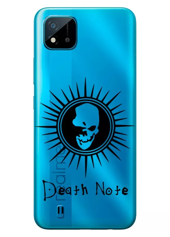 Realme C11 чехол силиконовый - Death Note лого с черепом