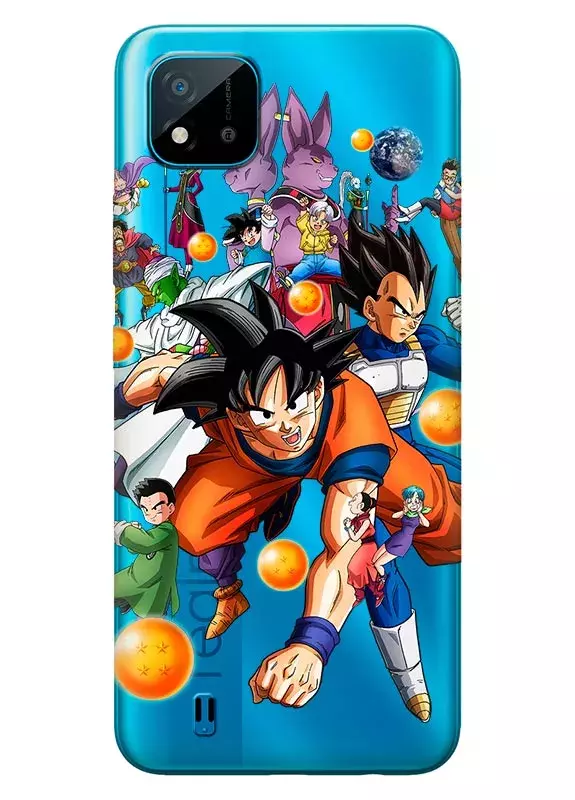 Realme C11 чехол из прозрачного силикона - Герои Dragon Ball
