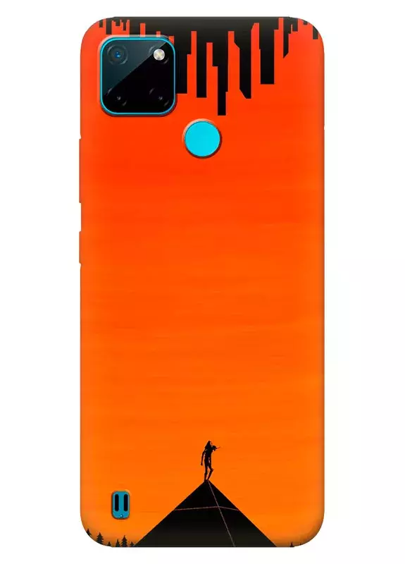 Чехол для Realme C25Y - Евангелион Evangelion на вершине пирамиды 