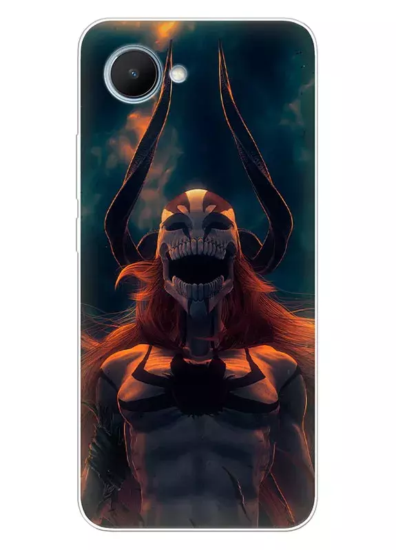 Realme C30 чехол - Блич Bleach ярость Ичиго Куросаки в маске с рогами