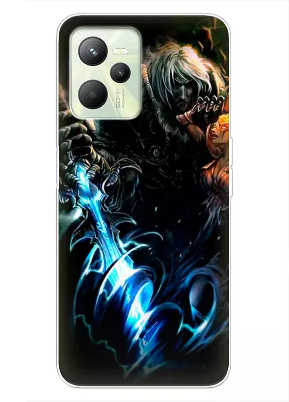 Бампер для Realme C35 - Arthas Menethil Артас Король-Лич, World of Warcraft WoW Ворлд оф Варкрафт ВоВ