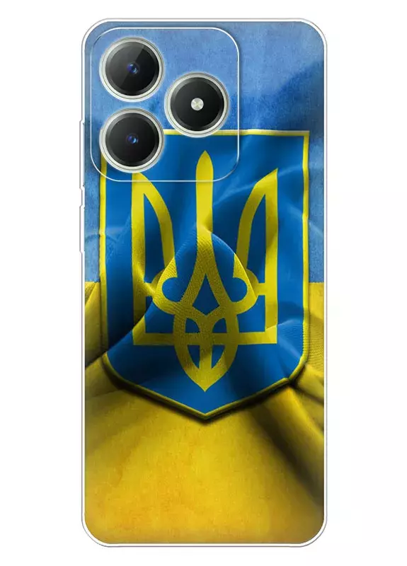 Realme C63 чехол с печатью флага и герба Украины