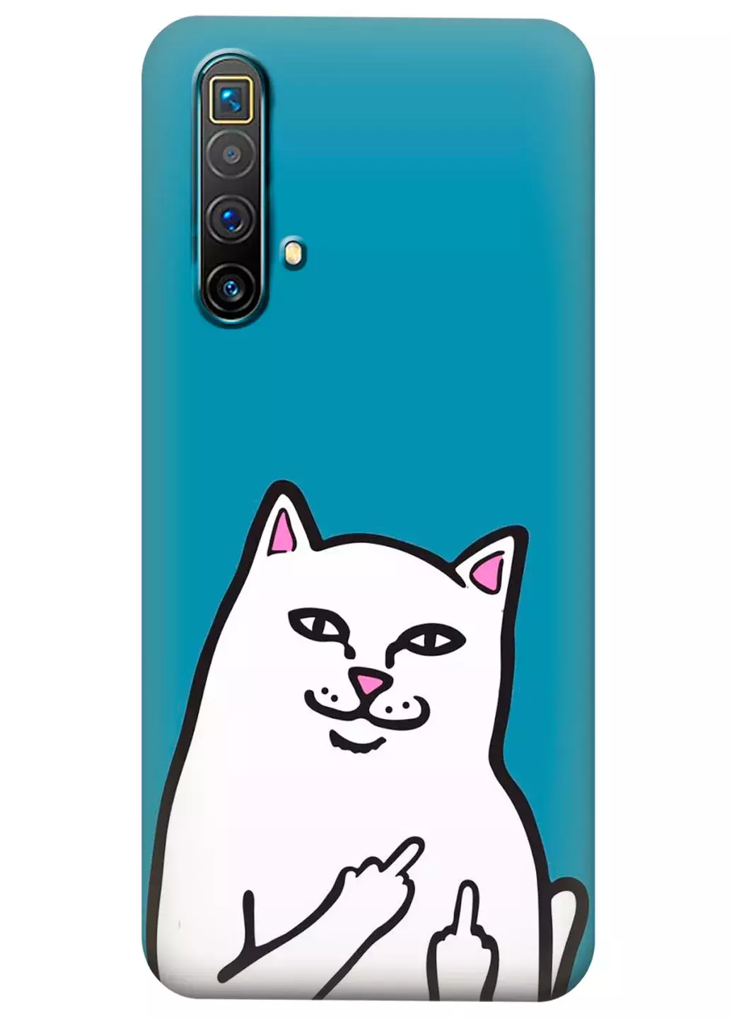 Чехол для Realme X3 - Кот с факами