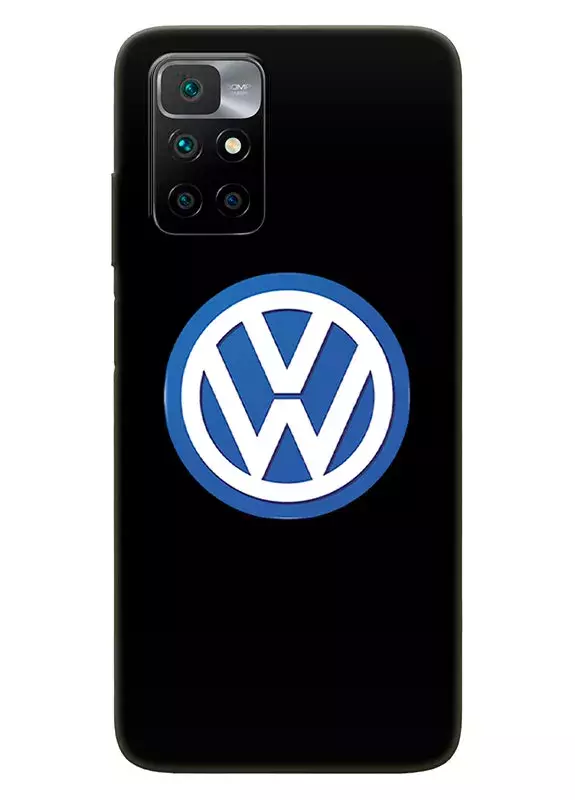 Бампер для Редми Нот 11 4Дж из силикона - Volkswagen Фольксваген классический логотип крупным планом