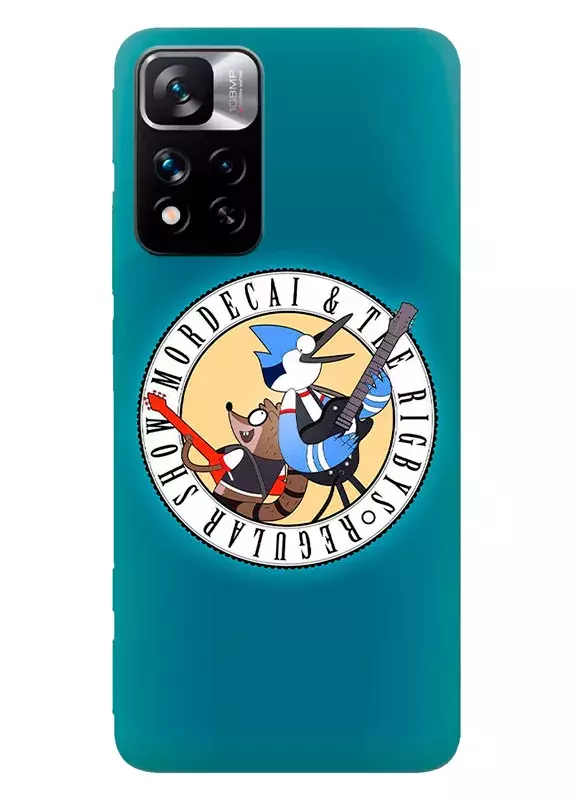 Наладка для Redmi Note 11 Pro+ из силикона - Regular Show Обычное шоу Mordecai and the Rigbys Logo