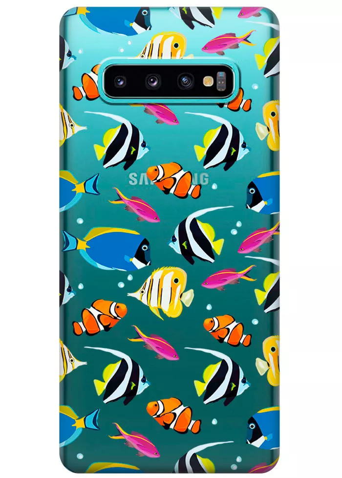 Чехол для Galaxy S10+ - Bright fish