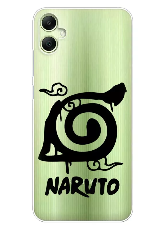 Чехол для Samsung Galaxy A05 из прозрачного силикона - Naruto Just Do It Logo