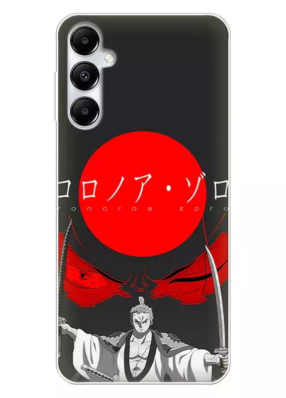 Samsung Galaxy A05s чехол - Ван-Пис One Piece Ророноа Зоро и красное солнце