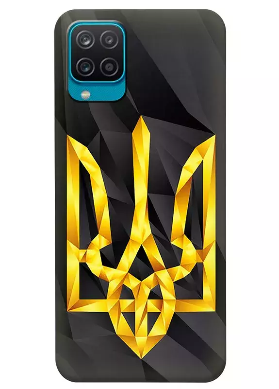 Чехол на Galaxy A12 с геометрическим гербом Украины