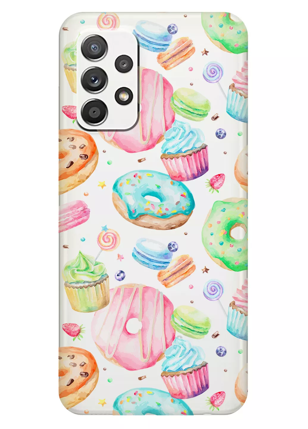 Чехол для Galaxy A52 - Пончики
