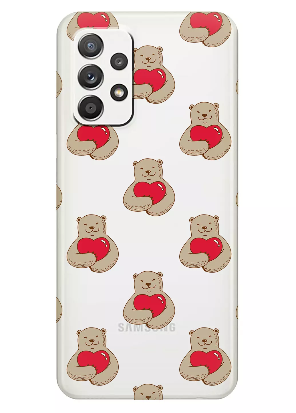 Чехол для Galaxy A52 - Влюбленные медведи