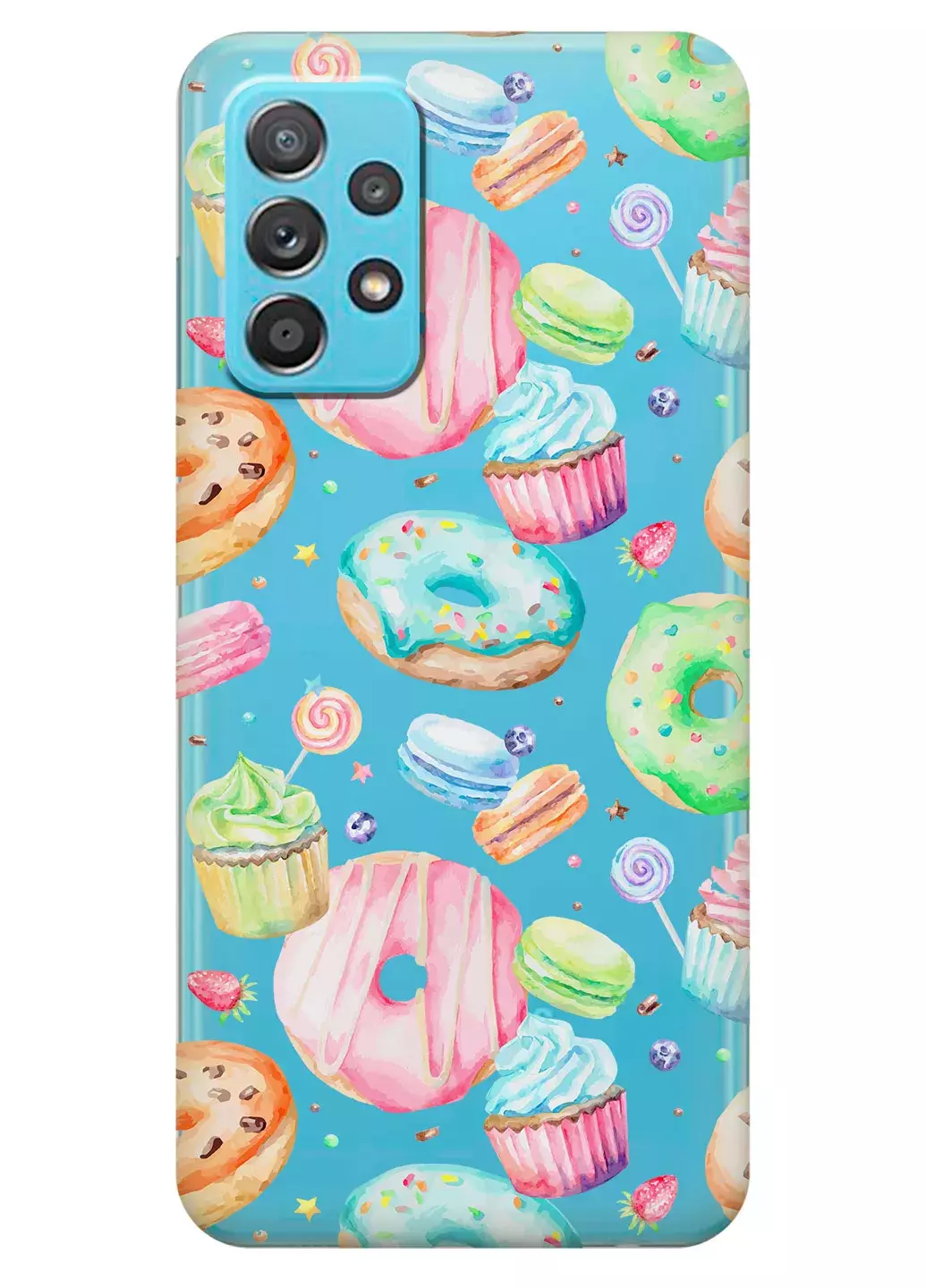 Чехол для Galaxy A72 - Пончики