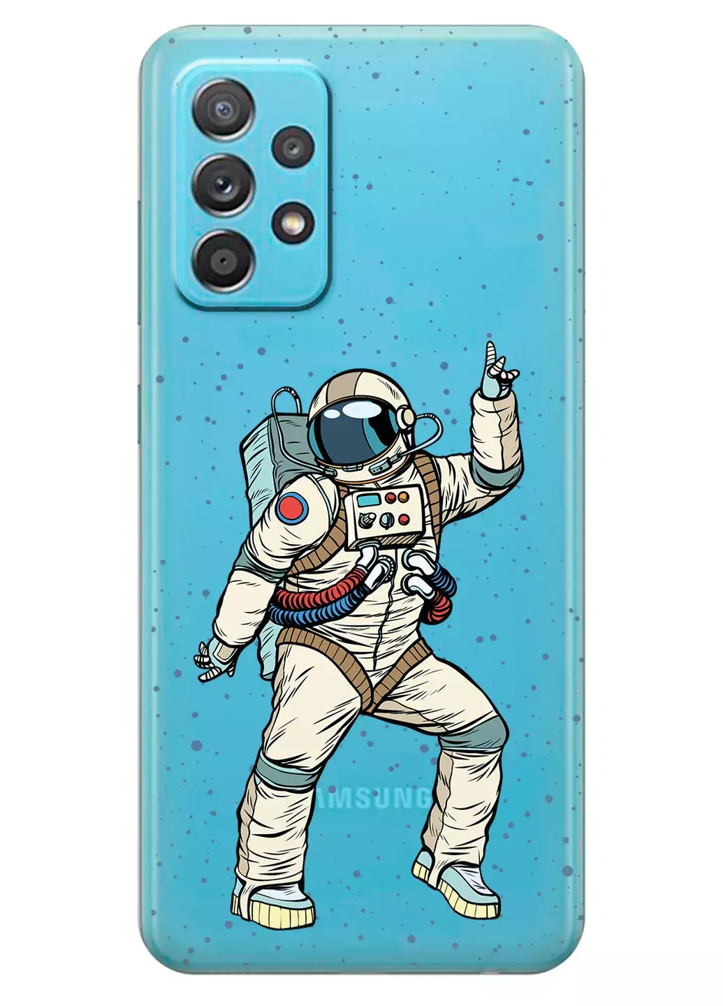 Чехол для Galaxy A72 - Веселый космонавт