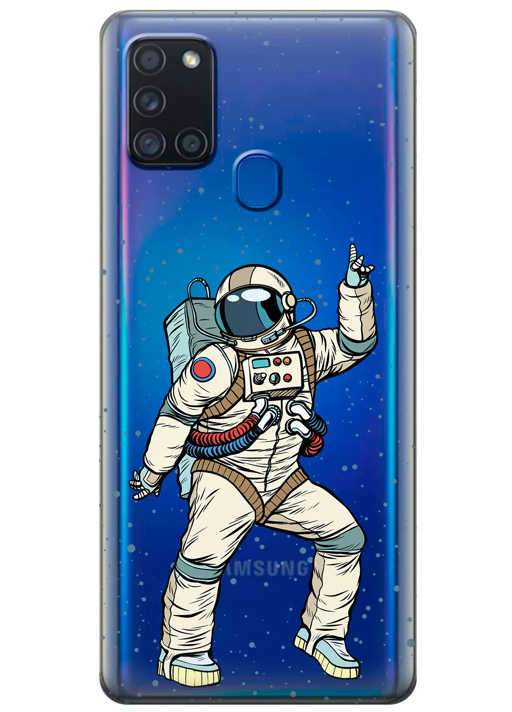 Чехол для Galaxy A21s - Веселый космонавт