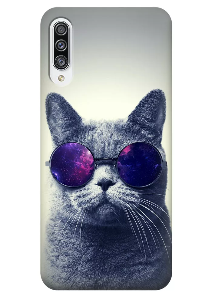 Чехол для Galaxy A90 5G - Кот в очках