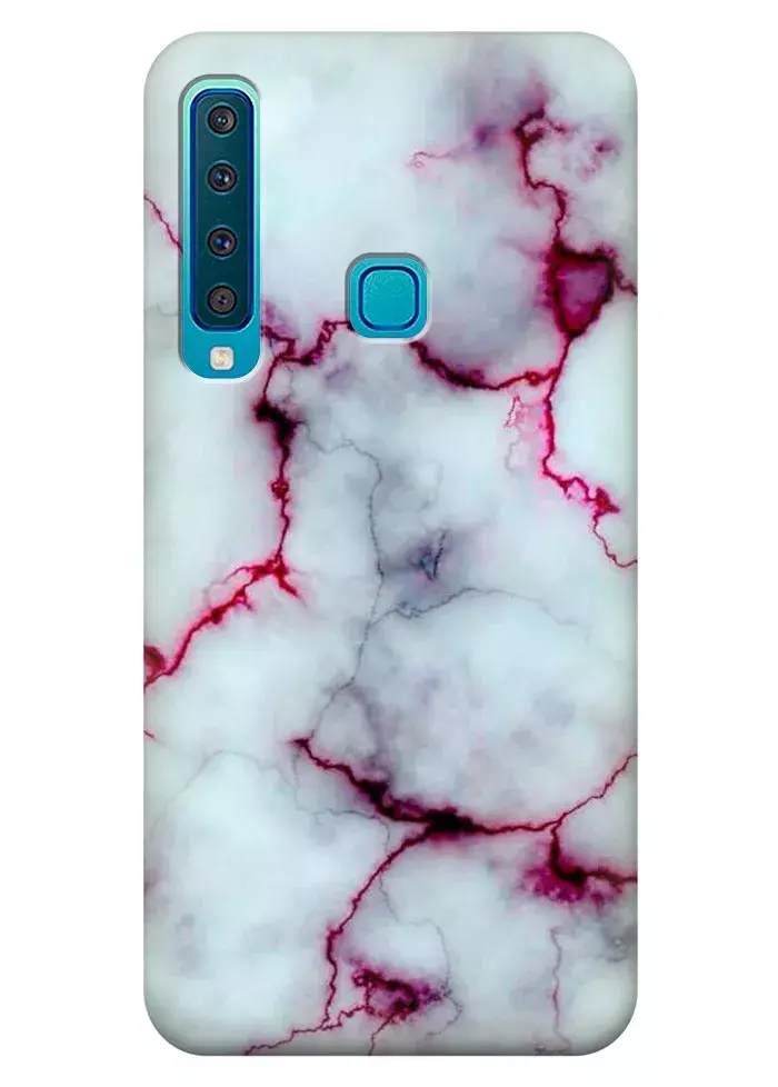 Чехол для Galaxy A9 2018 - Розовый мрамор
