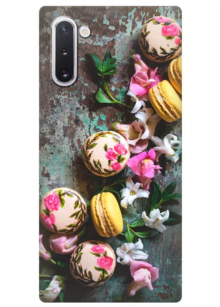Чехол для Galaxy Note 10 - Цветочные макаруны