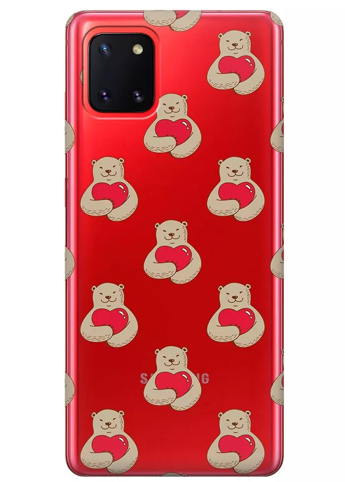 Чехол для Galaxy Note 10 Lite - Влюбленные медведи
