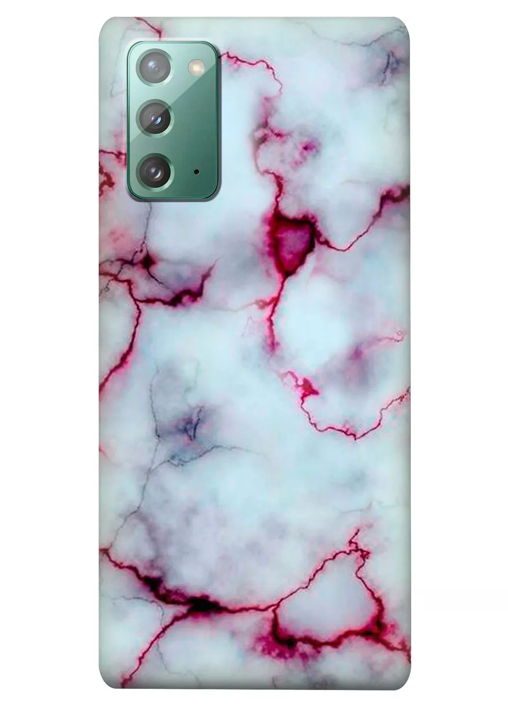 Чехол для Galaxy Note 20 - Розовый мрамор