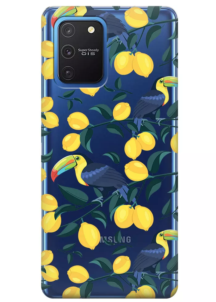 Чехол для Galaxy S10 Lite - Туканы и лимоны