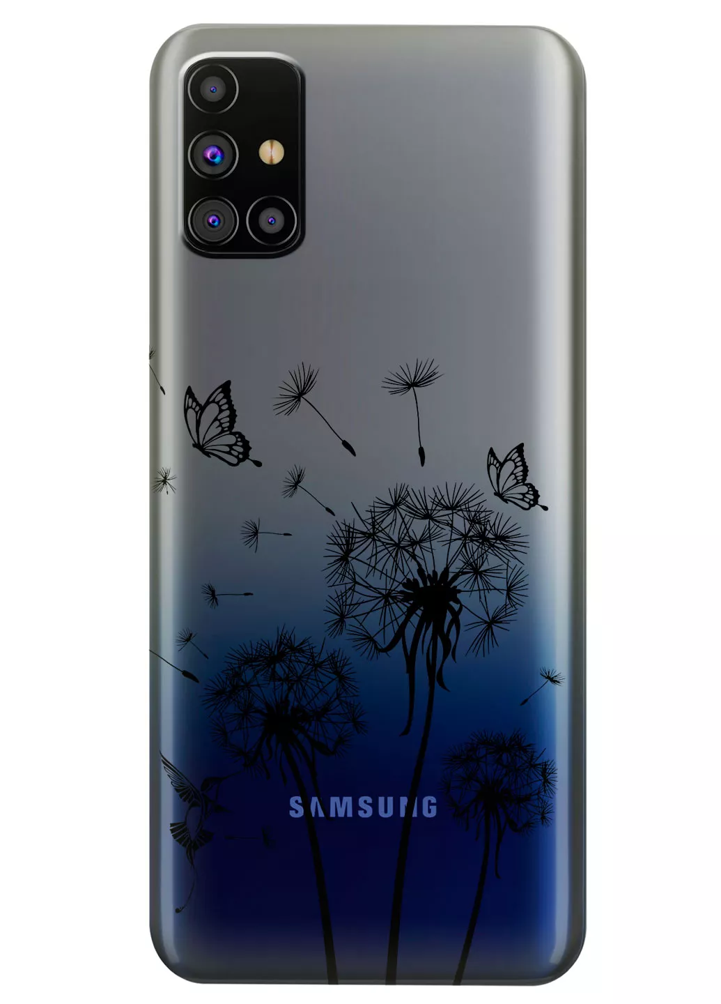 Прозрачный чехол для Galaxy M31s - Одуванчики