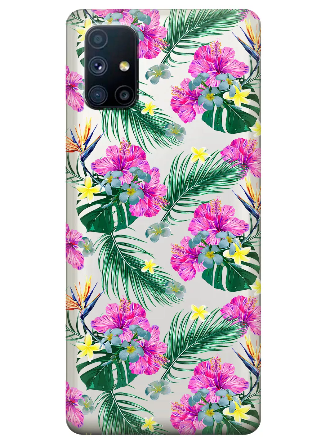 Чехол для Galaxy M51 - Тропические цветы