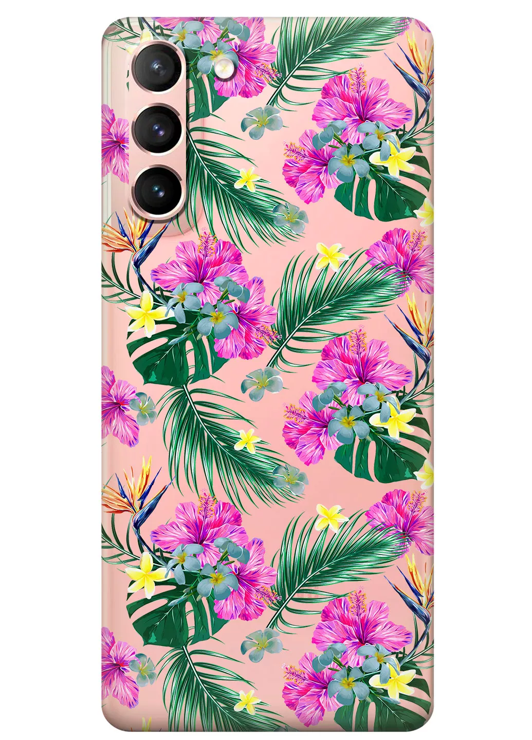 Чехол для Galaxy S21 - Тропические цветы